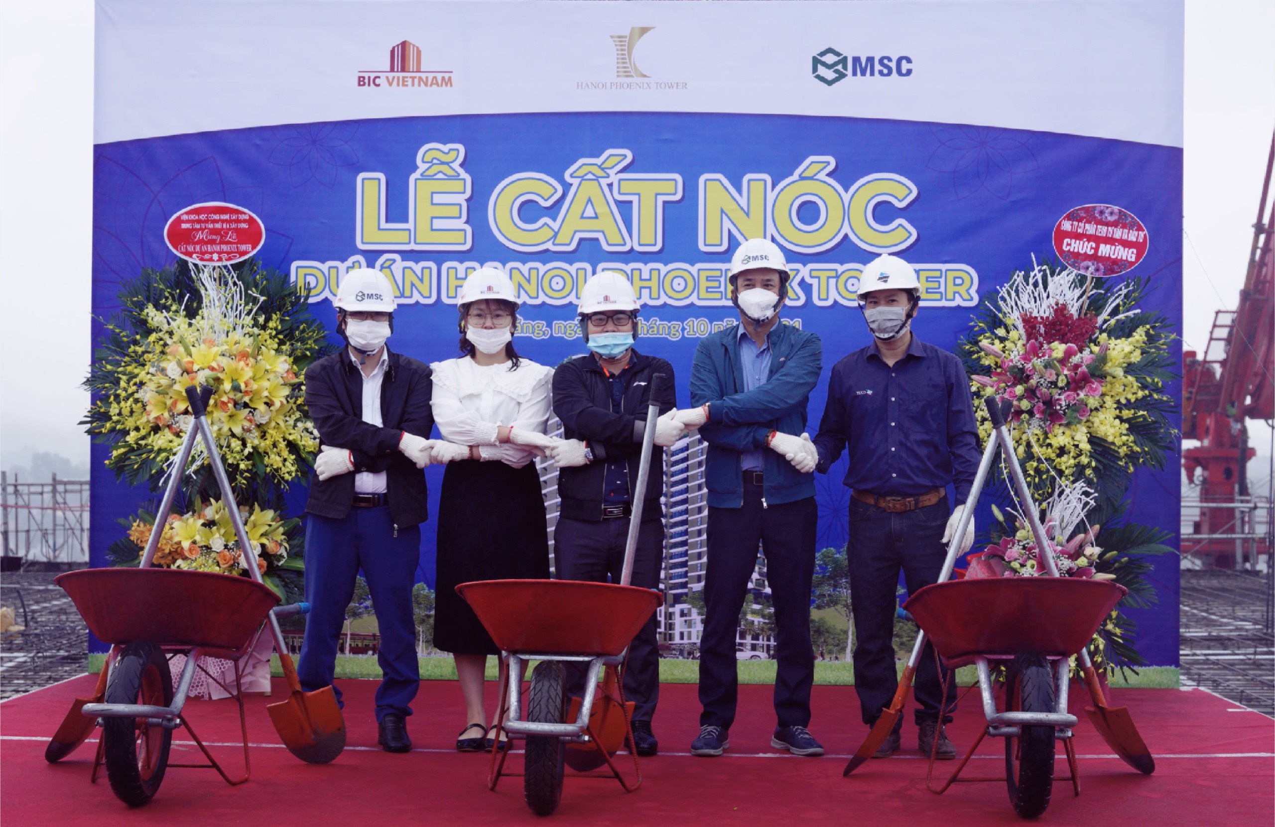BIC Việt Nam long trọng tổ chức lễ cất nóc dự án Hanoi Phoenix Tower - Trung tâm thành phố Cao Bằng